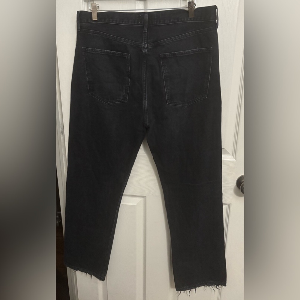 AGOLDE | 90's Mid Rise Straight Tar Black Jeans‎ A069E-1157 Button Fly Sz 32 - Picture 5 of 12
